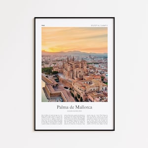 Palma de Mallorca Color Print, Palma de Mallorca Real Photo Poster, Palma de Mallorca Travel Poster Gift, Balearic Islands, Spain