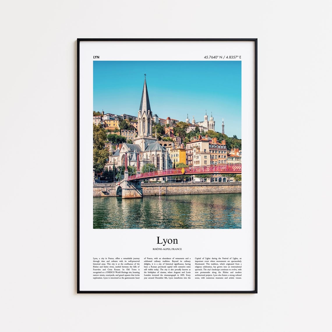 Lyon Color Print, Lyon Real Photo Poster, Lyon Travel Poster Gift ...