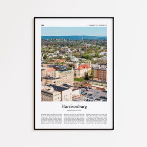 Harrisonburg Color Print, Harrisonburg Real Photo Poster, Harrisonburg Travel Poster Gift, Virginia, United States, USA, Wall Art Print