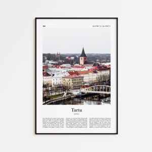 Tartu Color Print, Tartu Real Photo Poster, Tartu Travel Poster Gift, Estonia Travel poster, Minimal City Print, Wall Art Print