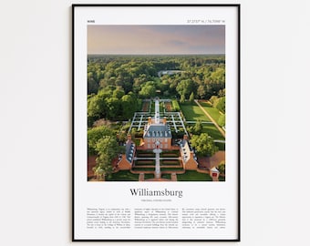Williamsburg Color Print, Williamsburg Real Photo Poster, Williamsburg Travel Poster Gift, Virginia, United States, USA, Wall Art Print