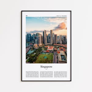 Singapore Color Print, Singapore Real Photo Poster, Singapore Travel Poster Gift, Travel poster, Minimal City Print, Wall Art Print
