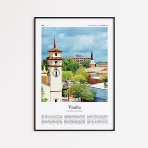 Visalia Color Print, Visalia Real Photo Poster, Visalia Travel Poster Gift, California, United States, USA Travel poster, Minimal City Print