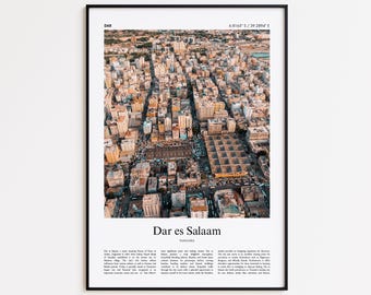 Dar es Salaam Color Print, Dar es Salaam Real Photo Poster, Dar es Salaam Travel Poster Gift, Tanzania Travel poster, Minimal City Print