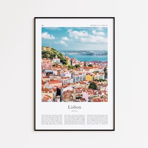 Lisboa Color Print, Lisboa Real Photo Poster, Lisboa Travel Poster Gift, Portugal Travel poster, Minimal City Print, Wall Art Print