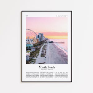 Myrtle Beach Color Print, Myrtle Beach Real Photo Poster, Myrtle Beach Travel Poster Gift, South Carolina, United States, USA