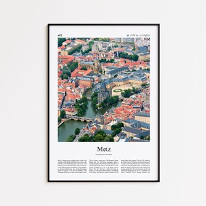 Metz Color Print, Metz Real Photo Poster, Metz Travel Poster Gift, Grand Est, France Travel poster, Minimal City Print, Wall Art Print