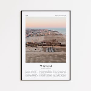 Wildwood Color Print, Wildwood Real Photo Poster, Wildwood Travel Poster Gift, New Jersey, United States, USA Travel poster, Minimal Print image 1