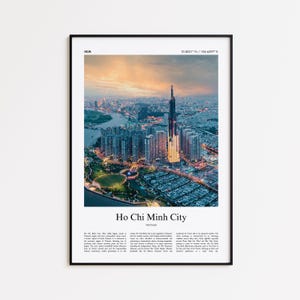 Ho Chi Minh City Color Print, Ho Chi Minh City Real Photo Poster, Ho Chi Minh City Travel Poster Gift, Vietnam Travel poster, Minimal Print