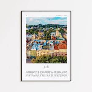 Lviv kleurenprint, Lviv echte fotoposter, Lviv reisposter cadeau, Oekraïne reisposter, minimale stad print, Wall Art Print