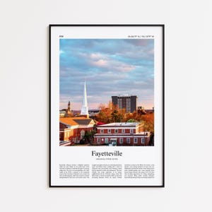 Fayetteville Color Print, Fayetteville Real Photo Poster, Fayetteville Travel Poster Gift, Arkansas, United States, USA, Wall Art Print