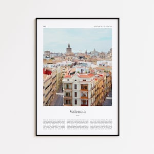 Valencia Color Print, Valencia Real Photo Poster, Valencia Travel Poster Gift, Spain Travel poster, Minimal City Print, Wall Art Print