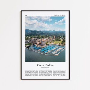 Coeur d&#39;Alene Color Print, Coeur d&#39;Alene Real Photo Poster, Coeur d&#39;Alene Travel Poster Gift, Idaho, United States, USA, Wall Art Print