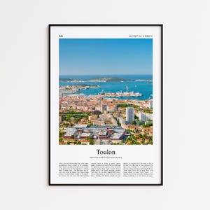 Toulon Color Print, Toulon Real Photo Poster, Toulon Travel Poster Gift, Provence-Alpes-Côte d&#39;Azur, France Travel poster, Minimal Print