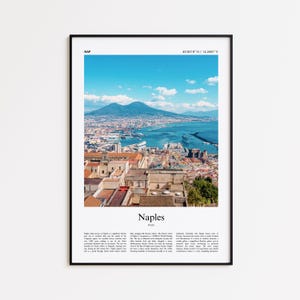 Naples Color Print, Naples Real Photo Poster, Naples Travel Poster Gift, Italy Travel poster, Minimal City Print, Wall Art Print