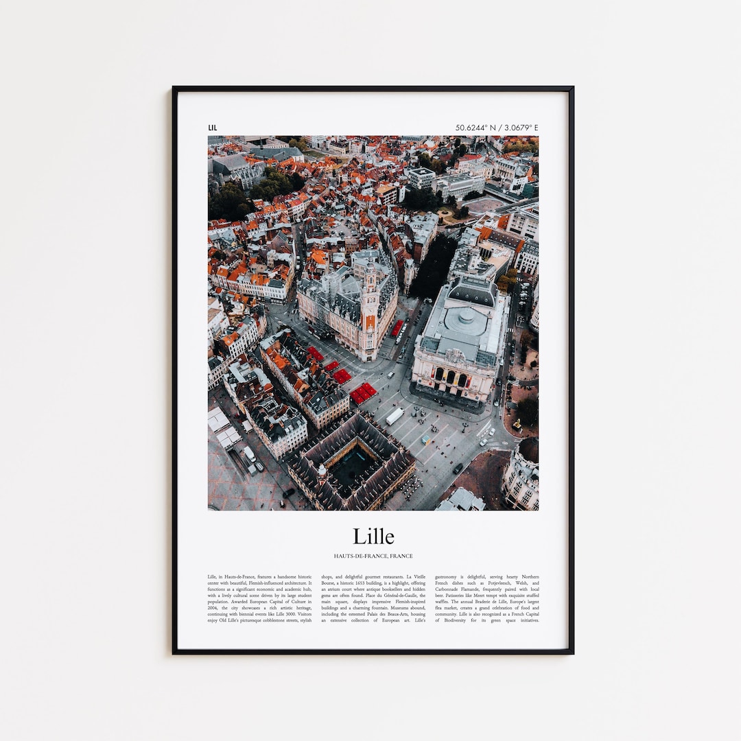 Lille Color Print, Lille Real Photo Poster, Lille Travel Poster Gift ...