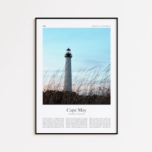 Cape May Color Print, Cape May Real Photo Poster, Cape May Travel Poster Gift, New Jersey, United States, USA Travel poster, Minimal Print