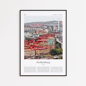 Gothenburg Color Print, Gothenburg Real Photo Poster, Gothenburg Travel Poster Gift, Sweden Travel poster, Minimal City Print