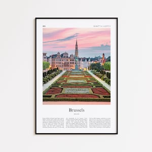 Brussels Color Print, Brussels Real Photo Poster, Brussels Travel Poster Gift, Belgium Travel poster, Minimal City Print, Wall Art Print