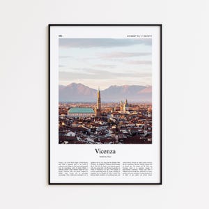 Vicenza Color Print, Vicenza Real Photo Poster, Vicenza Travel Poster Gift, Veneto, Italy Travel poster, Minimal City Print, Wall Art Print