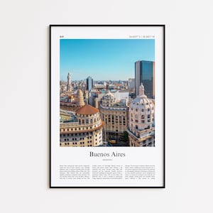 Buenos Aires Color Print, Buenos Aires Real Photo Poster, Buenos Aires Travel Poster Gift, Argentina Travel poster, Minimal City Print
