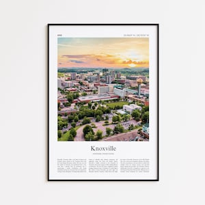 Knoxville Color Print, Knoxville Real Photo Poster, Knoxville Travel Poster Gift, Tennessee, United States, USA Travel poster, Minimal Print