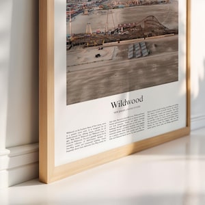 Wildwood Color Print, Wildwood Real Photo Poster, Wildwood Travel Poster Gift, New Jersey, United States, USA Travel poster, Minimal Print image 3