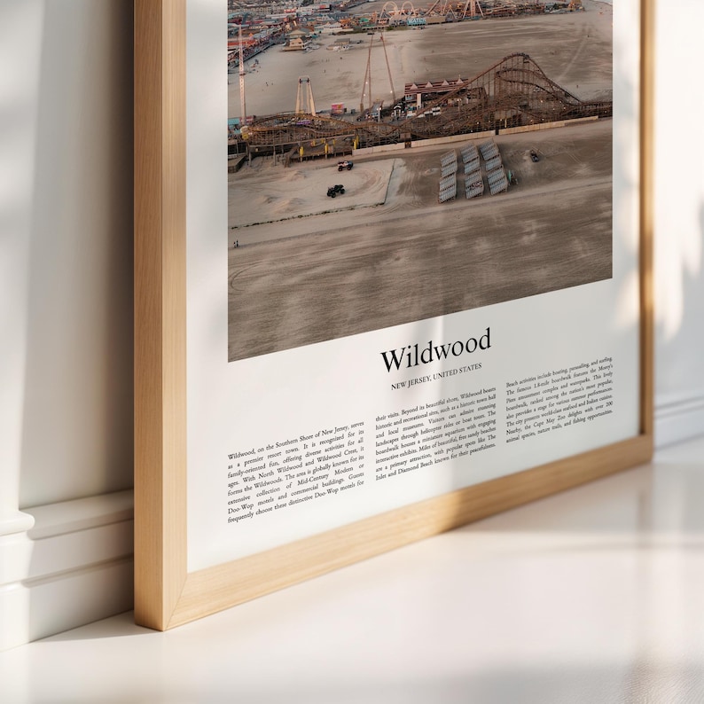 Wildwood Color Print, Wildwood Real Photo Poster, Wildwood Travel Poster Gift, New Jersey, United States, USA Travel poster, Minimal Print image 3