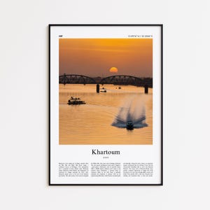 Khartoum Color Print, Khartoum Real Photo Poster, Khartoum Travel Poster Gift, Sudan Travel poster, Minimal City Print, Wall Art Print