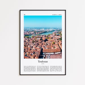 Toulouse Color Print, Toulouse Real Photo Poster, Toulouse Travel Poster Gift, France Travel poster, Minimal City Print, Wall Art Print