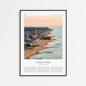 Asbury Park kleurenprint, Asbury Park echte fotoposter, Asbury Park reisposter cadeau, New Jersey, Verenigde Staten, VS, Wall Art Print