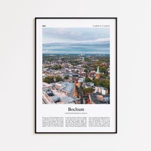 Bochum Color Print, Bochum Real Photo Poster, Bochum Travel Poster Gift, North Rhine-Westphalia, Germany Travel poster, Minimal City Print