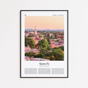 Santa Fe Color Print, Santa Fe Real Photo Poster, Santa Fe Travel Poster Gift, New Mexico, United States, USA Travel poster, Minimal Print