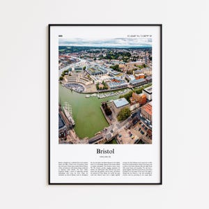 Bristol Color Print, Bristol Real Photo Poster, Bristol Travel Poster Gift, United Kingdom Travel poster, Minimal City Print, Wall Art Print