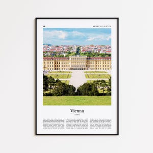 Impressão colorida de Viena, pôster fotográfico real de Viena, pôster de viagem de Viena para presente, pôster de viagem da Áustria, impressão minimalista de cidade, impressão de arte de parede
