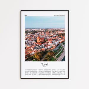 Toruń Color Print, Toruń Real Photo Poster, Torun Travel Poster Gift, Poland Travel poster, Minimal City Print, Wall Art Print
