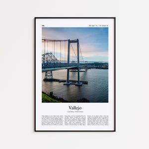 Vallejo Color Print, Vallejo Real Photo Poster, Vallejo Travel Poster Gift, California, United States, USA Travel poster, Minimal City Print