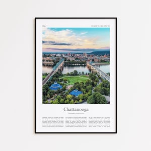 Chattanooga Color Print, Chattanooga Real Photo Poster, Chattanooga Travel Poster Gift, Tennessee, United States, USA, Wall Art Print