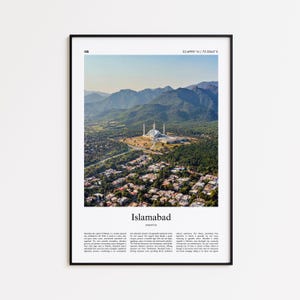 Islamabad Color Print, Islamabad Real Photo Poster, Islamabad Travel Poster Gift, Pakistan Travel poster, Minimal City Print, Wall Art Print