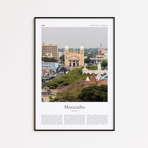 Maracaibo Color Print, Maracaibo Real Photo Poster, Maracaibo Travel Poster Gift, Venezuela Travel poster, Minimal City Print