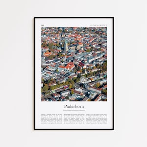 Paderborn Color Print, Paderborn Real Photo Poster, Paderborn Travel Poster Gift, North Rhine-Westphalia, Germany, Wall Art Print