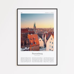 Nuremberg Color Print, Nuremberg Real Photo Poster, Nuremberg Travel Poster Gift, Bavaria, Germany Travel poster, Minimal City Print