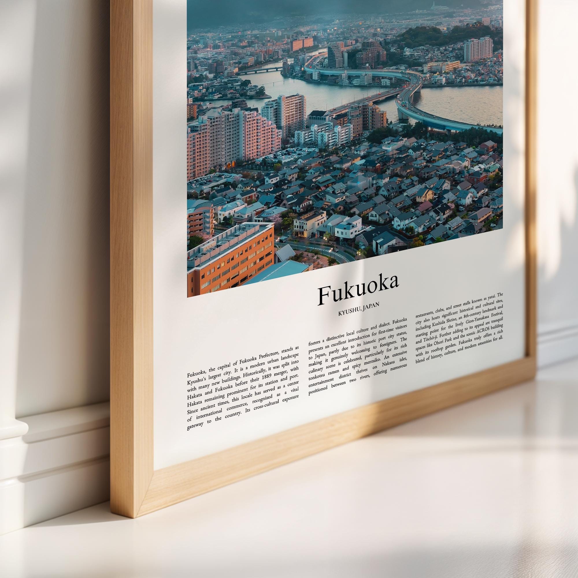 Fukuoka Color Print, Fukuoka Real Photo Poster, Fukuoka Travel
