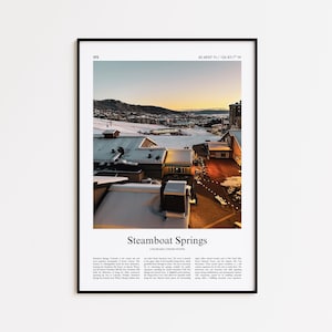 Steamboat Springs Color Print, Steamboat Springs Real Photo Poster, Steamboat Springs Travel Poster Gift, Colorado, United States, USA