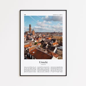 Utrecht Color Print, Utrecht Real Photo Poster, Utrecht Travel Poster Gift, Netherlands Travel poster, Minimal City Print, Wall Art Print