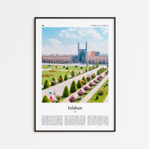 Isfahan Color Print, Isfahan Real Photo Poster, Isfahan Travel Poster Gift, Iran Travel poster, Minimal City Print, Wall Art Print