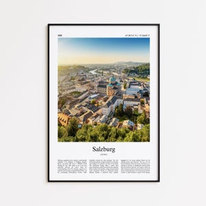 Salzburg Color Print, Salzburg Real Photo Poster, Salzburg Travel Poster Gift, Austria Travel poster, Minimal City Print, Wall Art Print