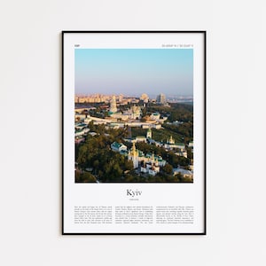 Kyiv Color Print, Kyiv Real Photo Poster, Kyiv Travel Poster Gift, Ukraine Travel poster, Minimal City Print, Wall Art Print