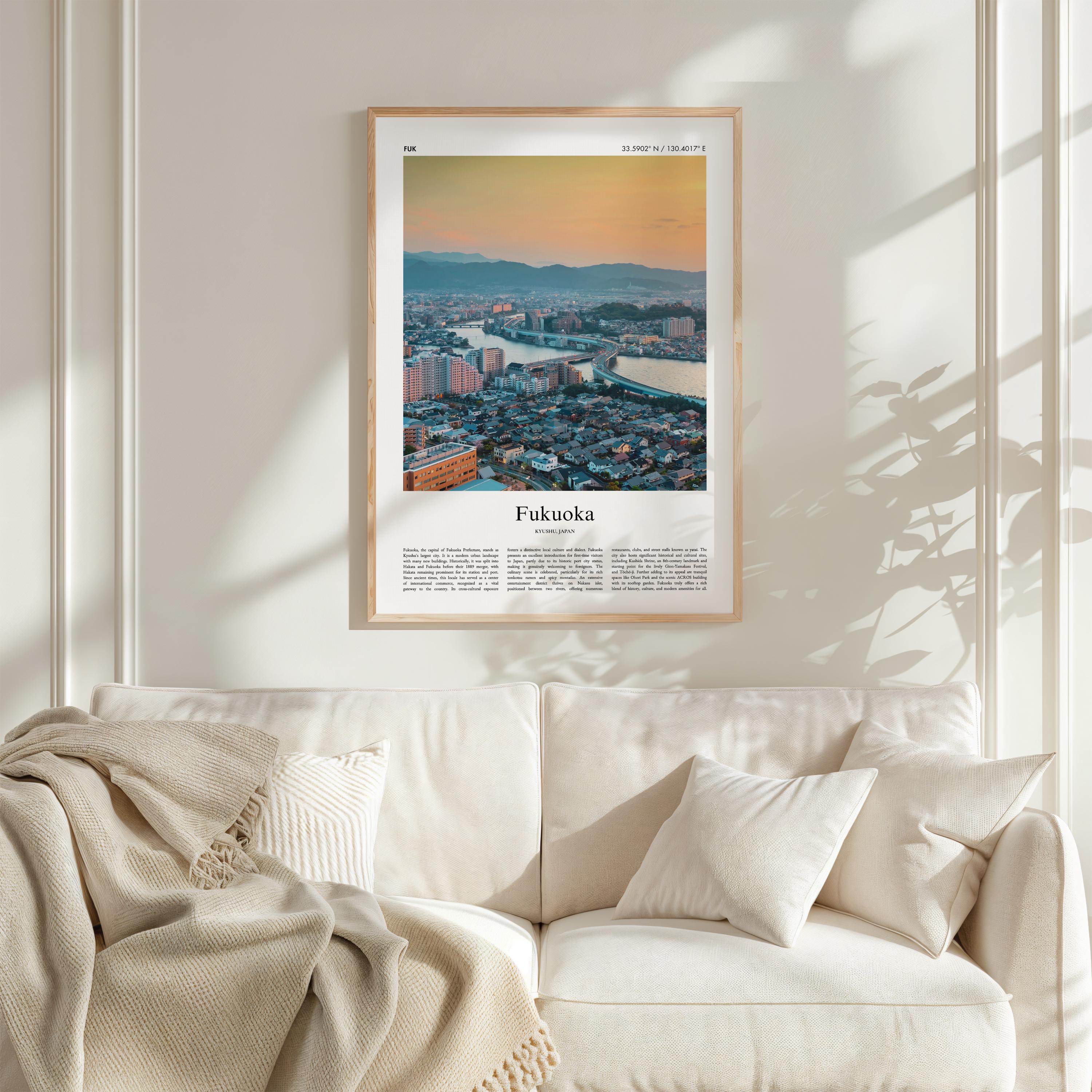 Fukuoka Color Print, Fukuoka Real Photo Poster, Fukuoka Travel