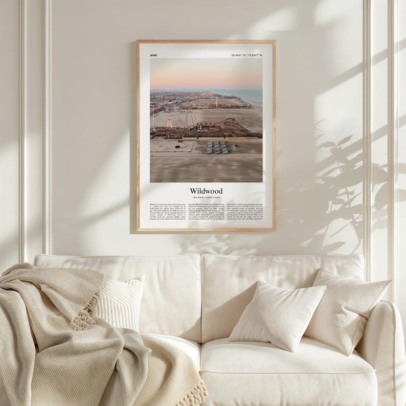 Wildwood Color Print, Wildwood Real Photo Poster, Wildwood Travel Poster Gift, New Jersey, United States, USA Travel poster, Minimal Print image 2
